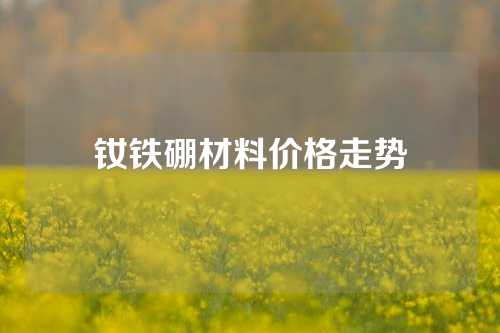 钕铁硼材料价格走势