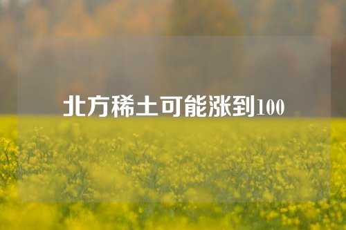 北方稀土可能涨到100