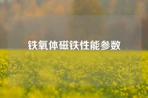 铁氧体磁铁性能参数