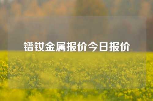 镨钕金属报价今日报价