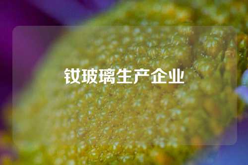 钕玻璃生产企业