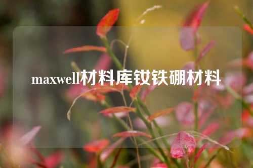 maxwell材料库钕铁硼材料