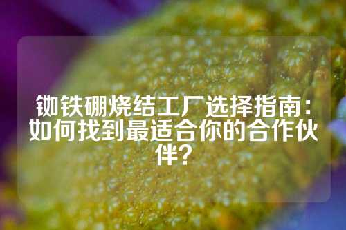 铷铁硼烧结工厂选择指南：如何找到最适合你的合作伙伴？