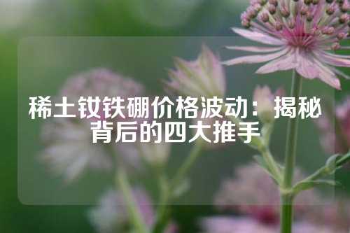 稀土钕铁硼价格波动：揭秘背后的四大推手