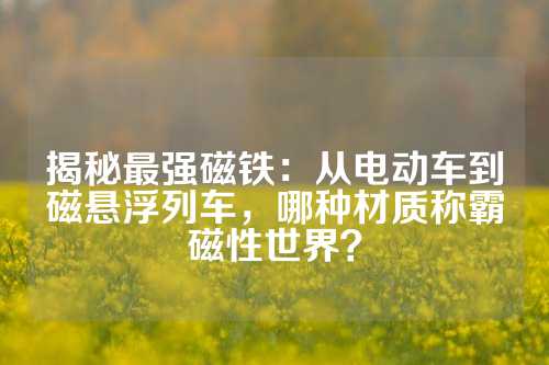 揭秘最强磁铁：从电动车到磁悬浮列车，哪种材质称霸磁性世界？