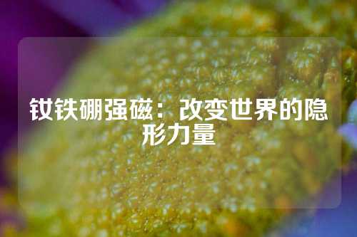 钕铁硼强磁：改变世界的隐形力量