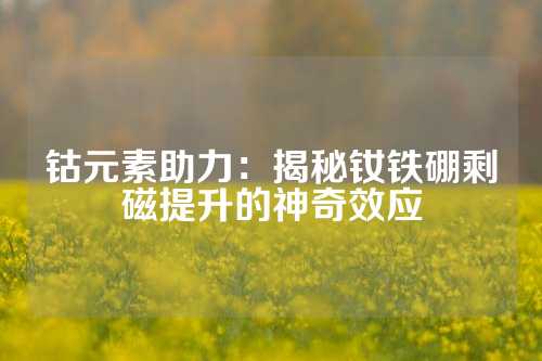 钴元素助力：揭秘钕铁硼剩磁提升的神奇效应