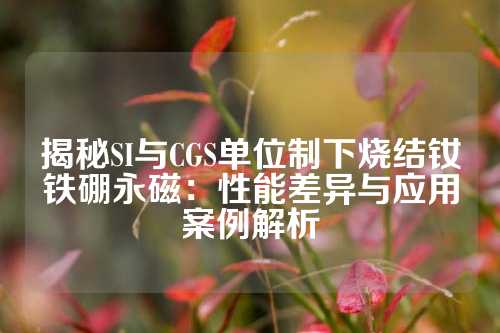 揭秘SI与CGS单位制下烧结钕铁硼永磁：性能差异与应用案例解析