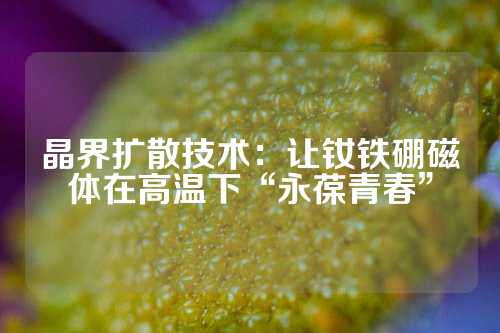 晶界扩散技术：让钕铁硼磁体在高温下“永葆青春”